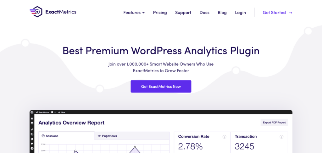 exactmetrics google analytics plugin wordpress